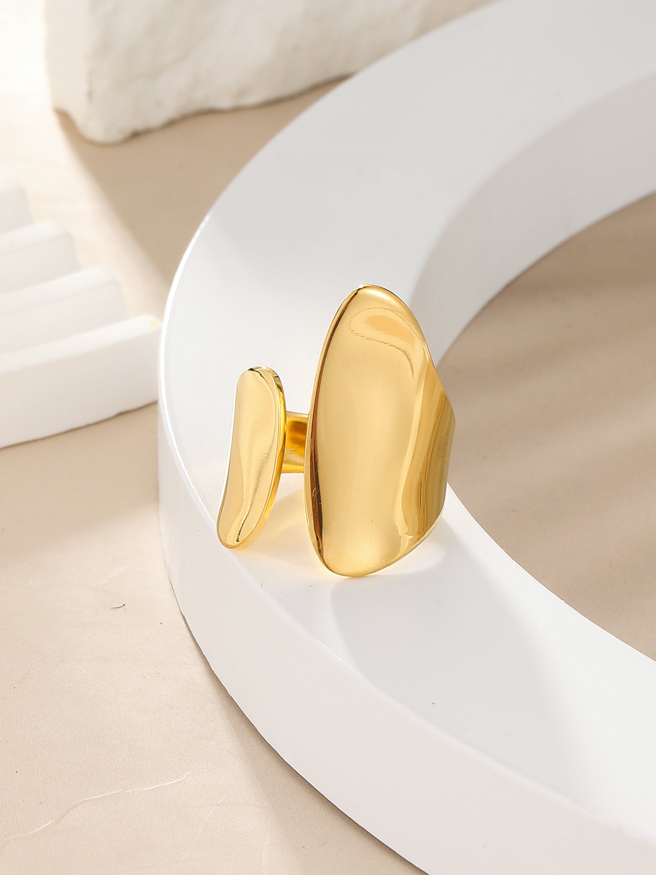 Gold Adjustable Geometric Ring