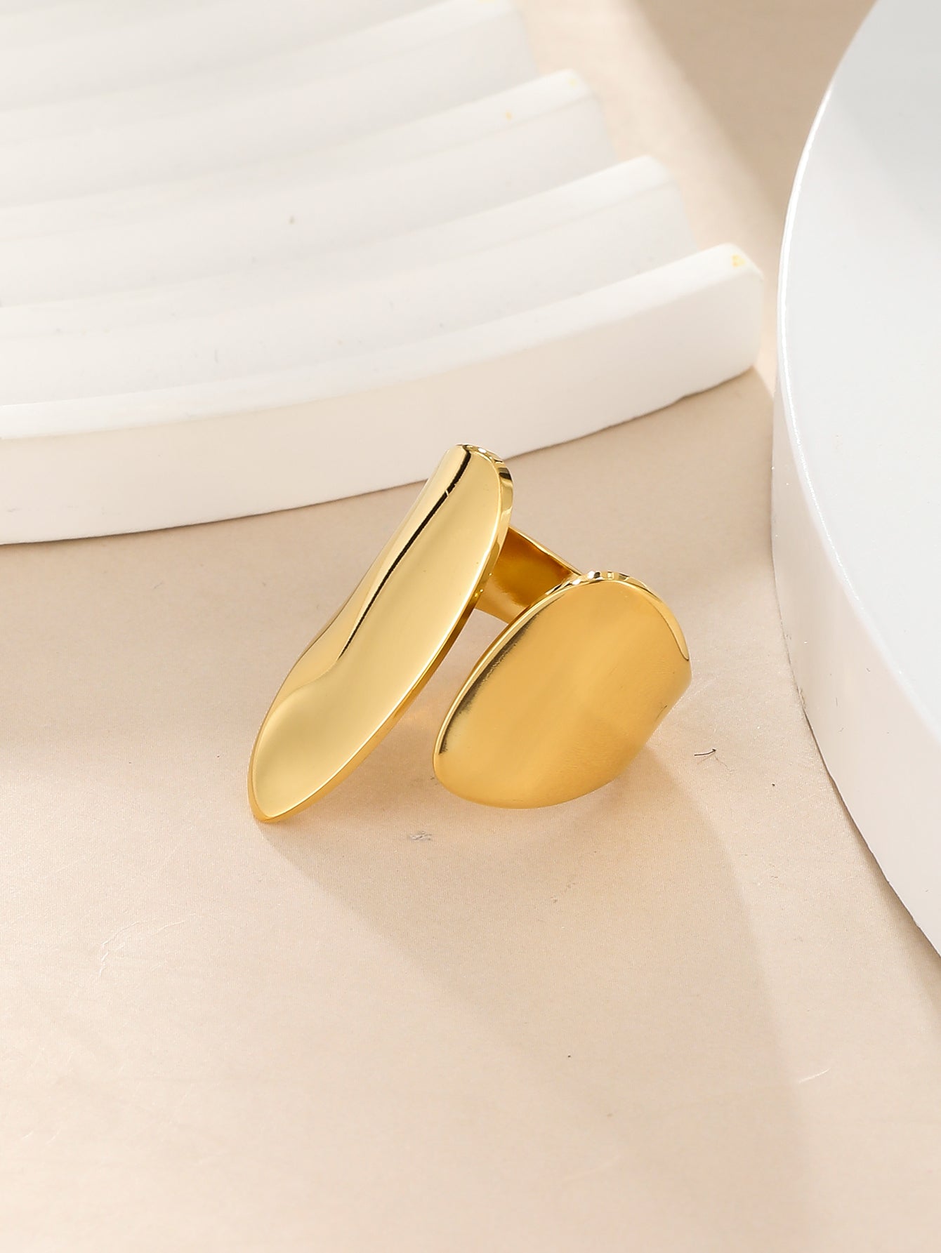 Gold Adjustable Geometric Ring