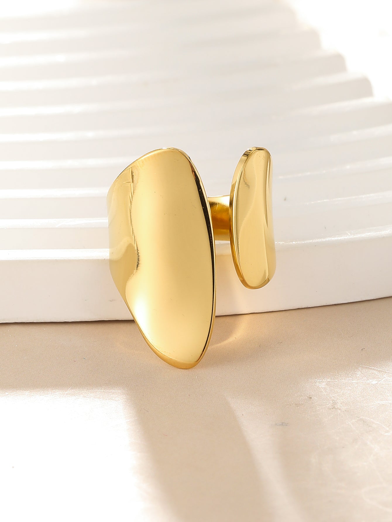 Gold Adjustable Geometric Ring