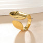 Gold Adjustable Geometric Ring