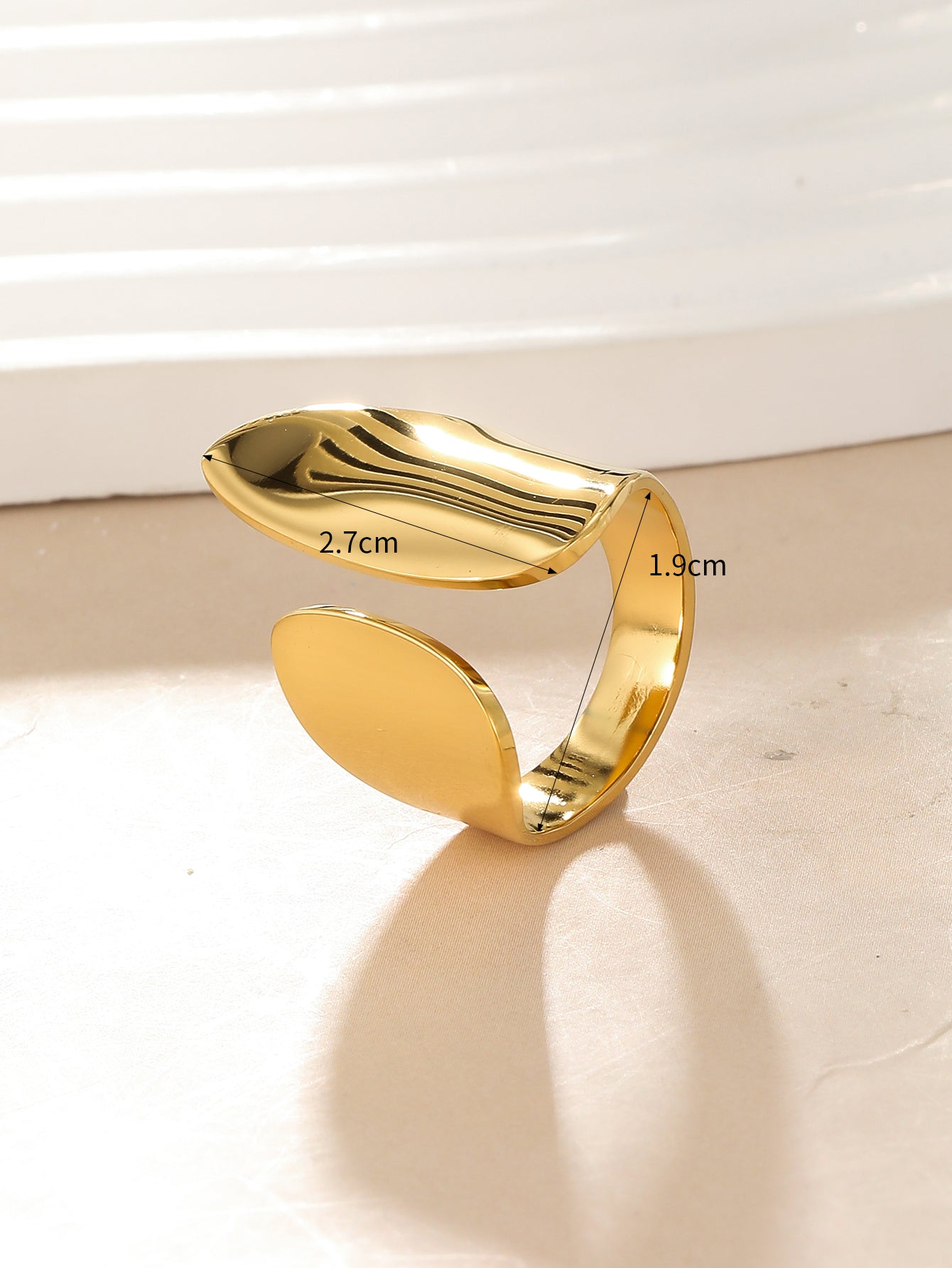Gold Adjustable Geometric Ring