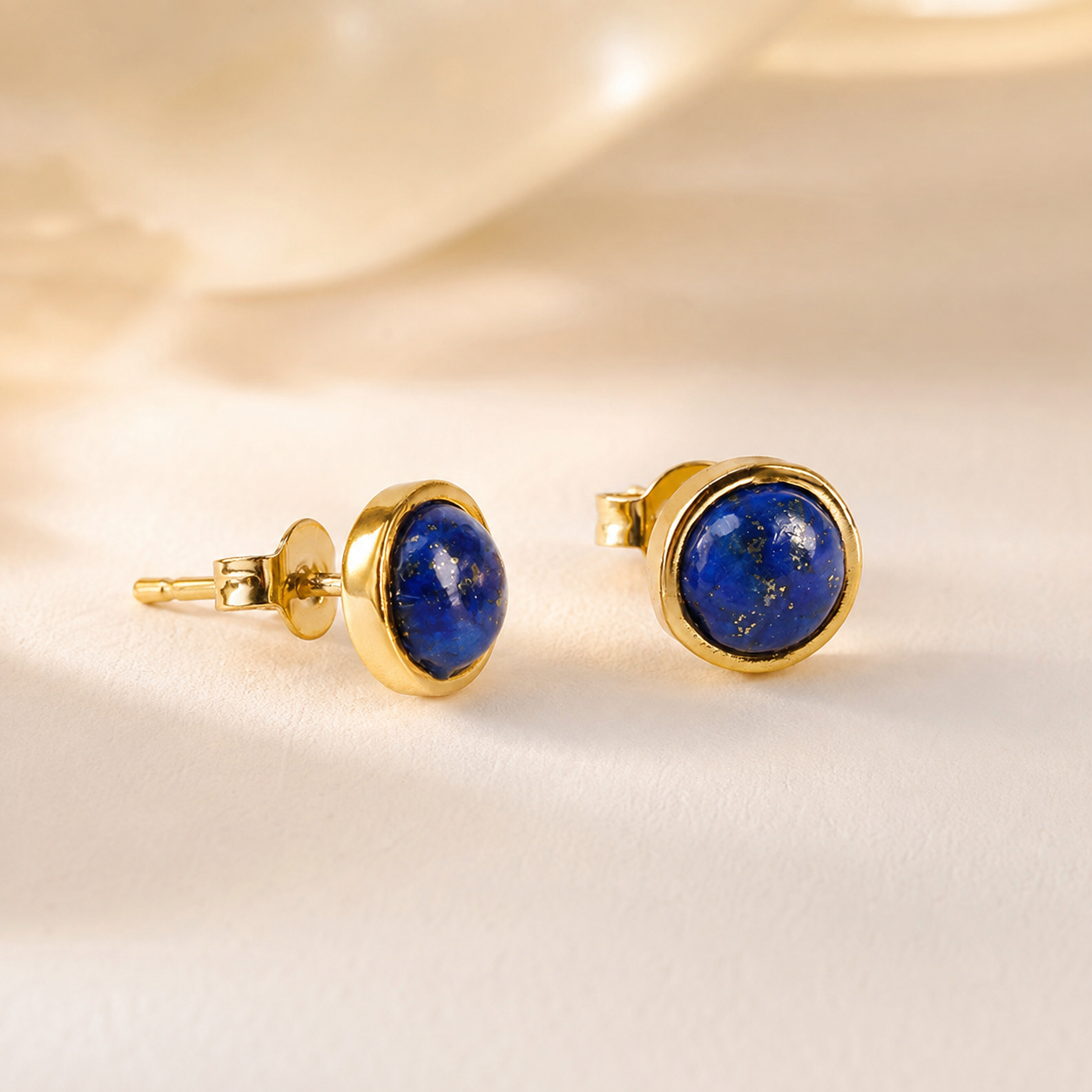 Gold Natural Stone Earrings