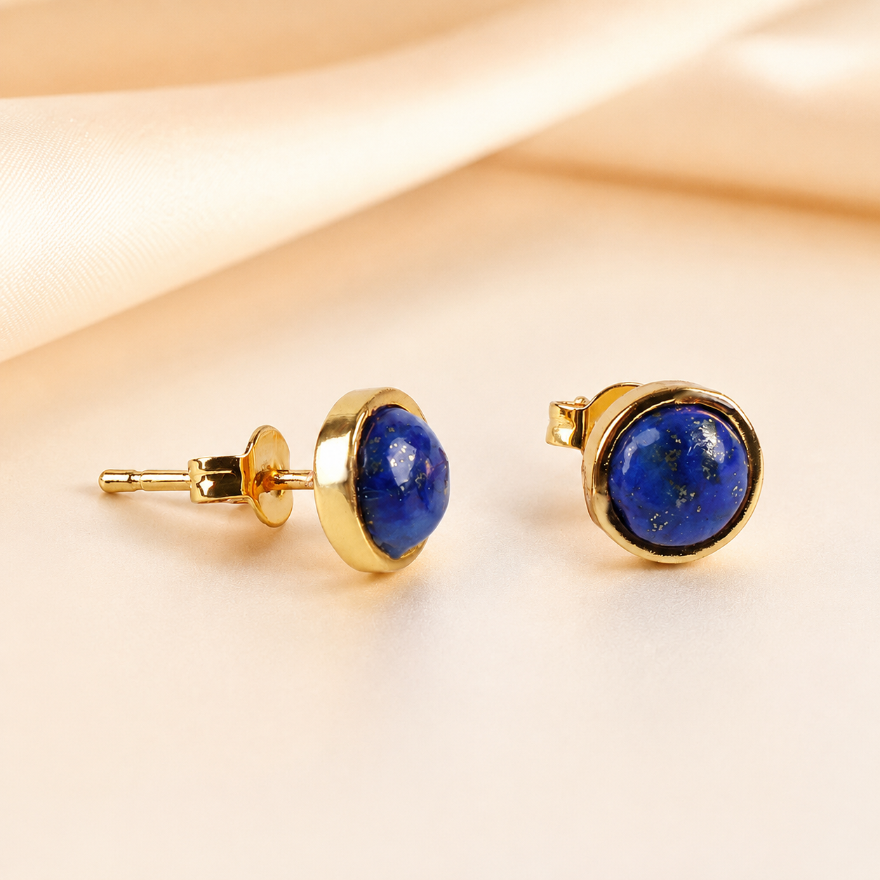 Gold Natural Stone Earrings