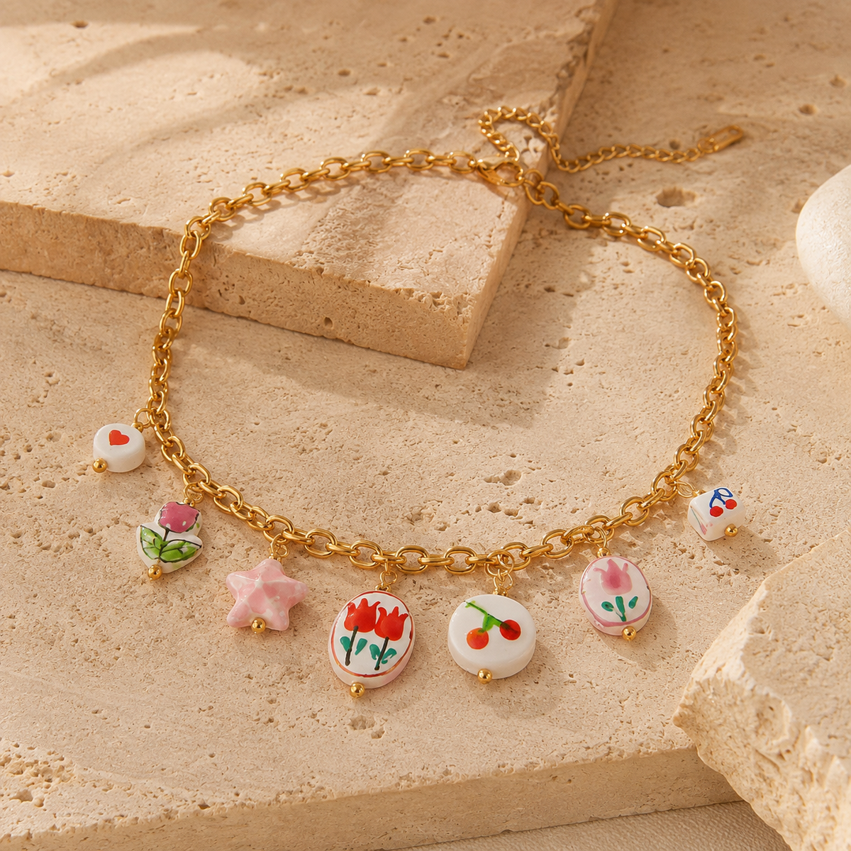 Floral Romance Charm Necklace