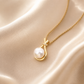 Golden Pearl Drop Necklace