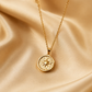 Golden Starburst Medallion Necklace