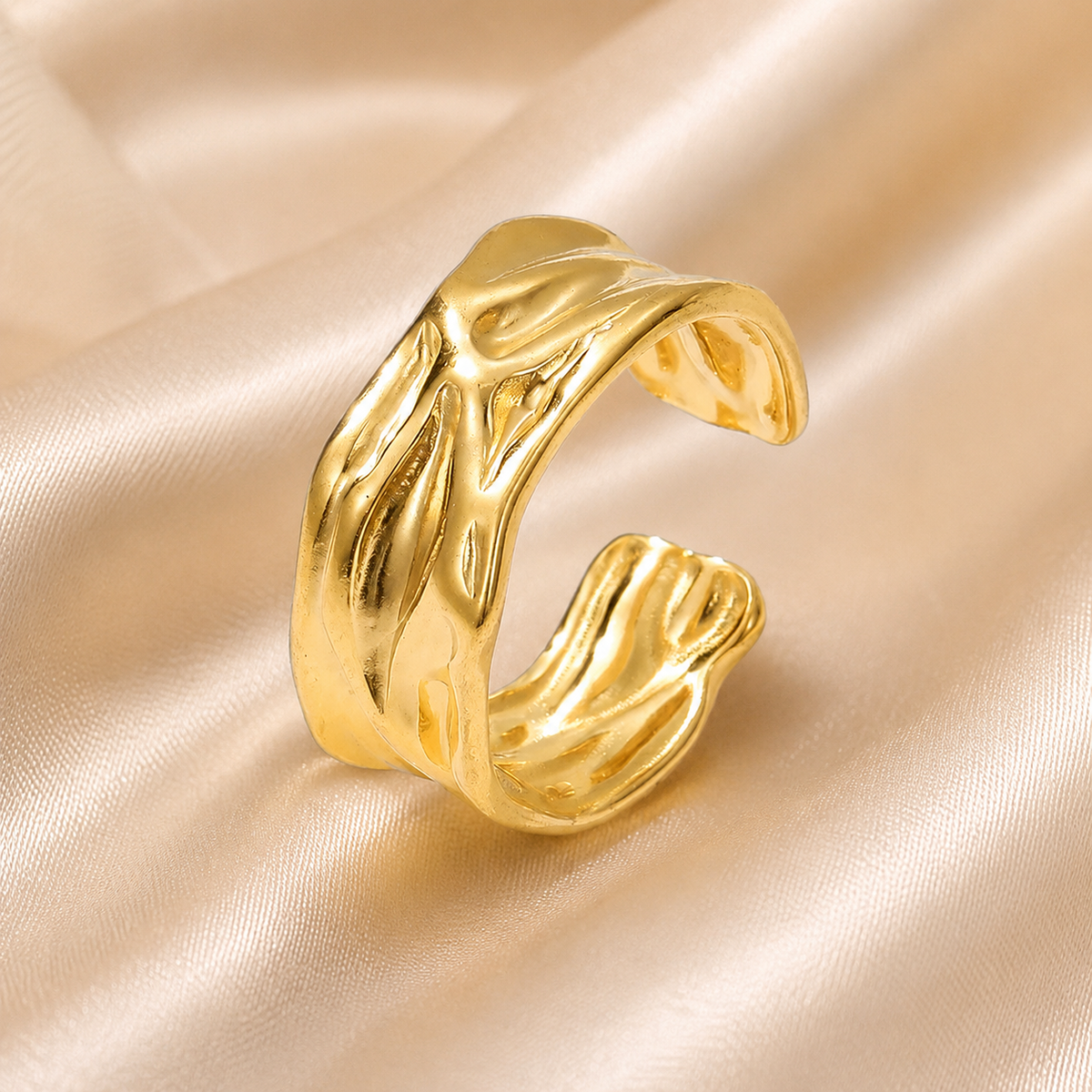Unisex IG Style Geometric Adjustable Ring