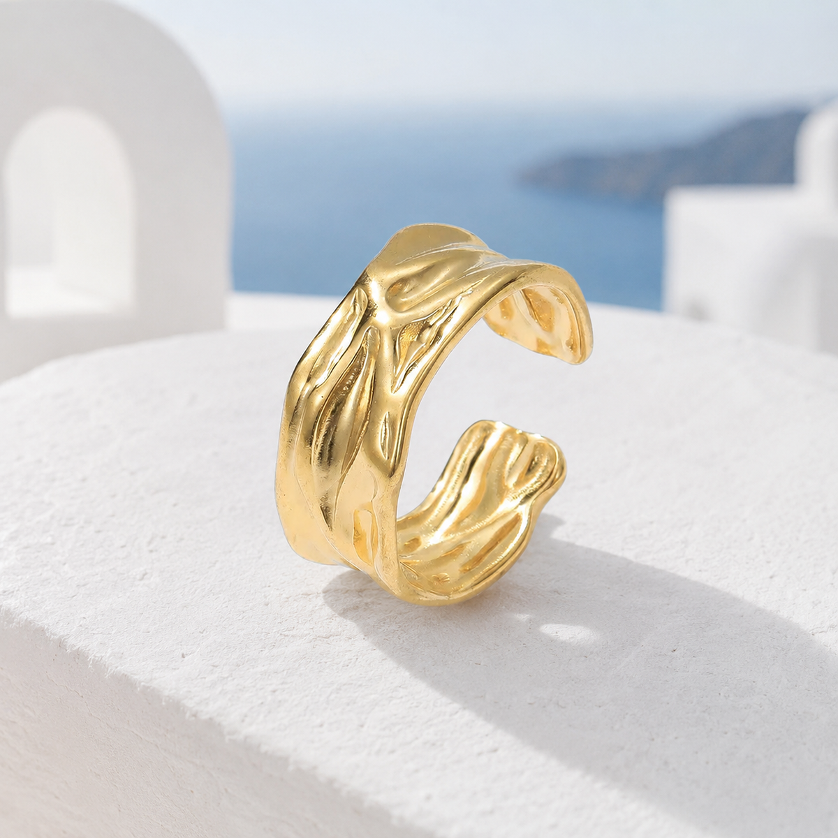 Unisex IG Style Geometric Adjustable Ring